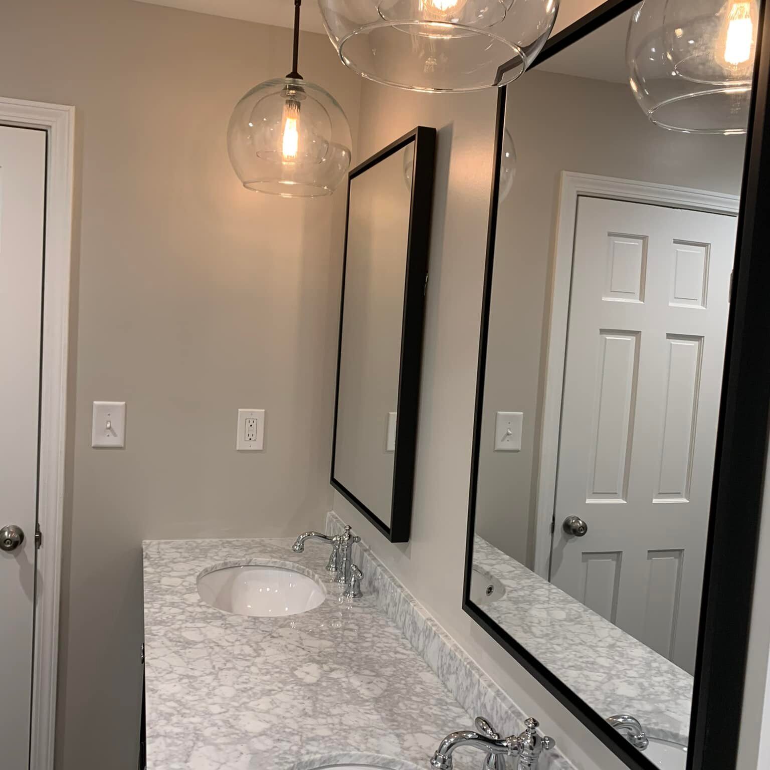 Modern bathroom with black finishings