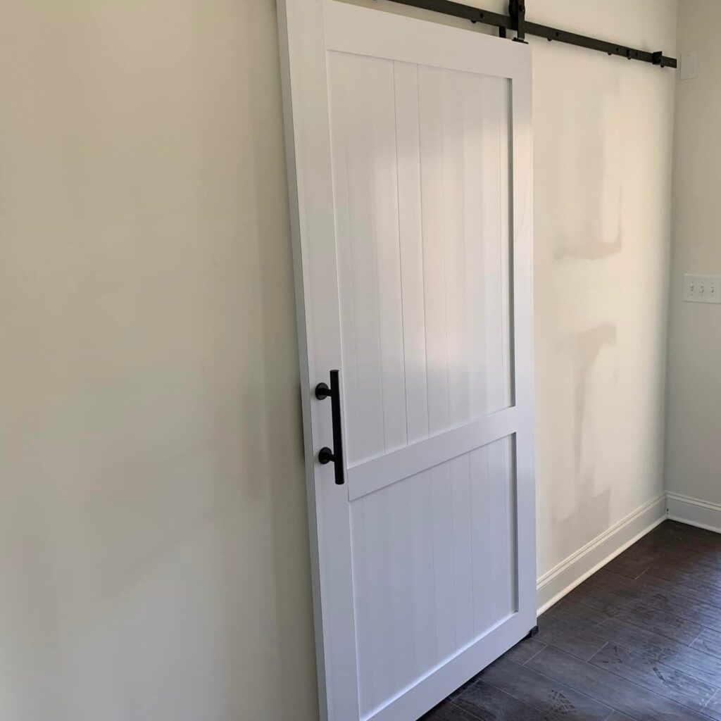 White barn door