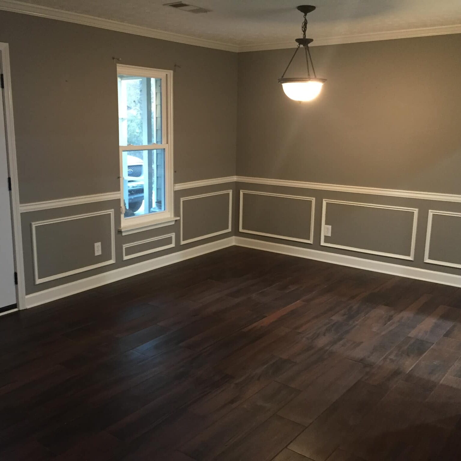 New high-end trim in living room